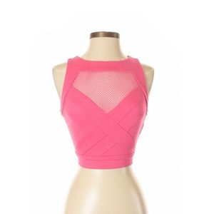 Guess Zipper Mesh Crop Top NWOT